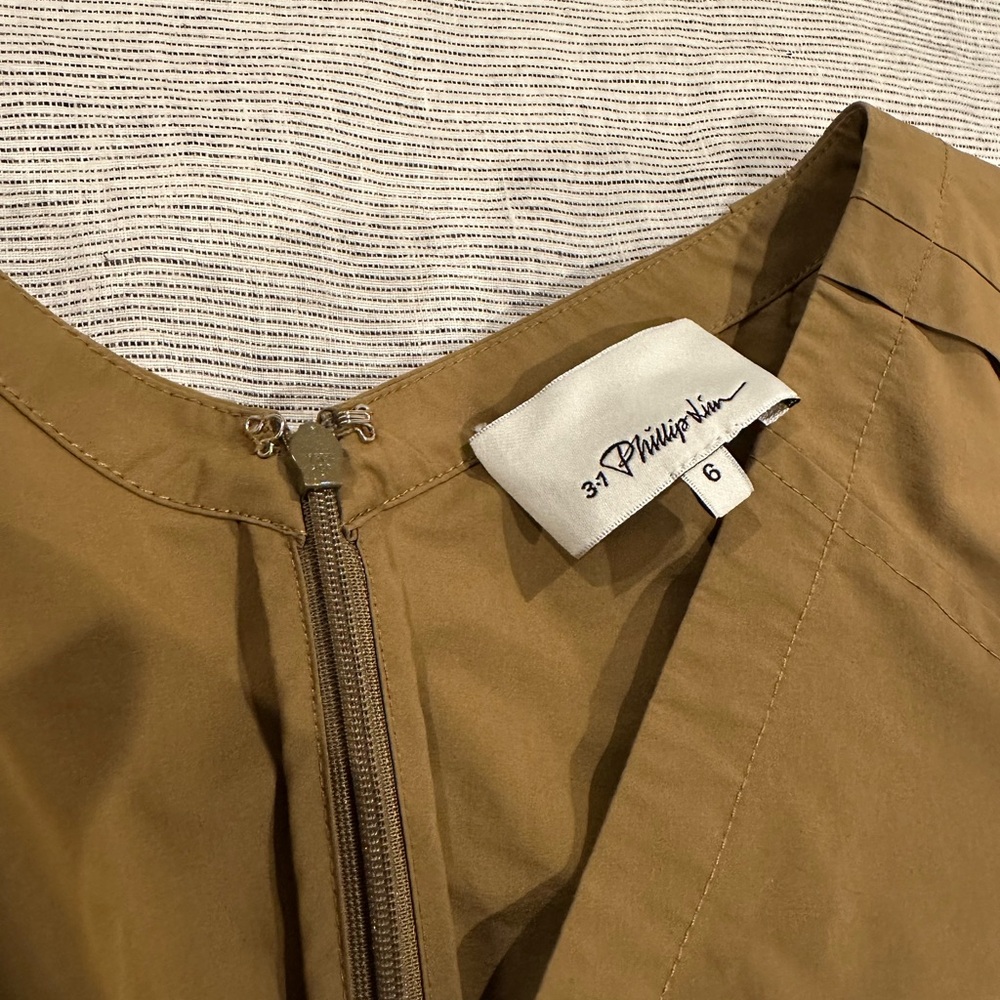 3.1 Phillip Lim Olive/Brown balloon sleeve dress - Picture 6 of 7